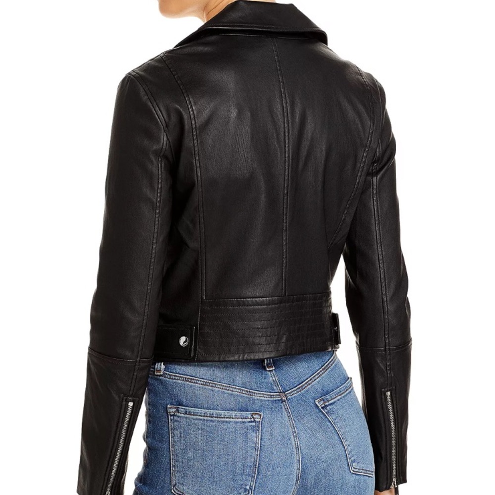 NWOT THEORY NEW MOTO AUTUMN LEATHER JACKET - Picture 11 of 12